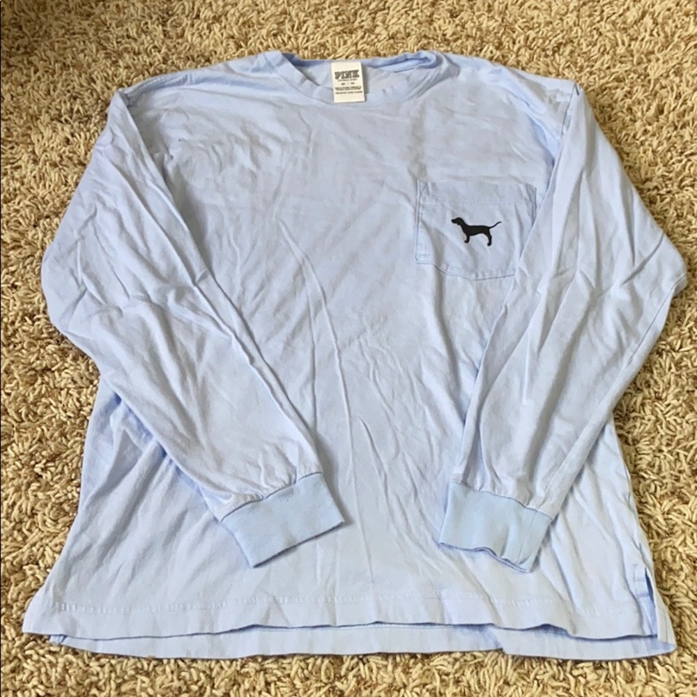 LIGHT BLUE VICTORIA SECRET LONG SLEEVE